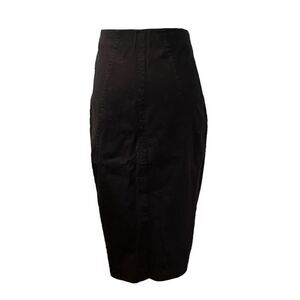 Victoria's Secret Body By Victoria Pencil Skirt Black Knit Midi Back Slit 6